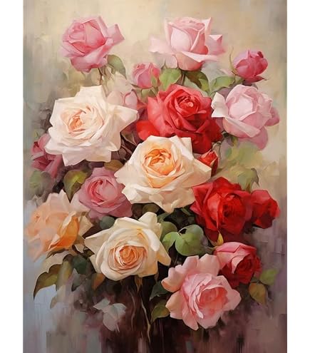 Amazon | クロード・モネが描いた牡丹の花瓶 フルラウンドドリル